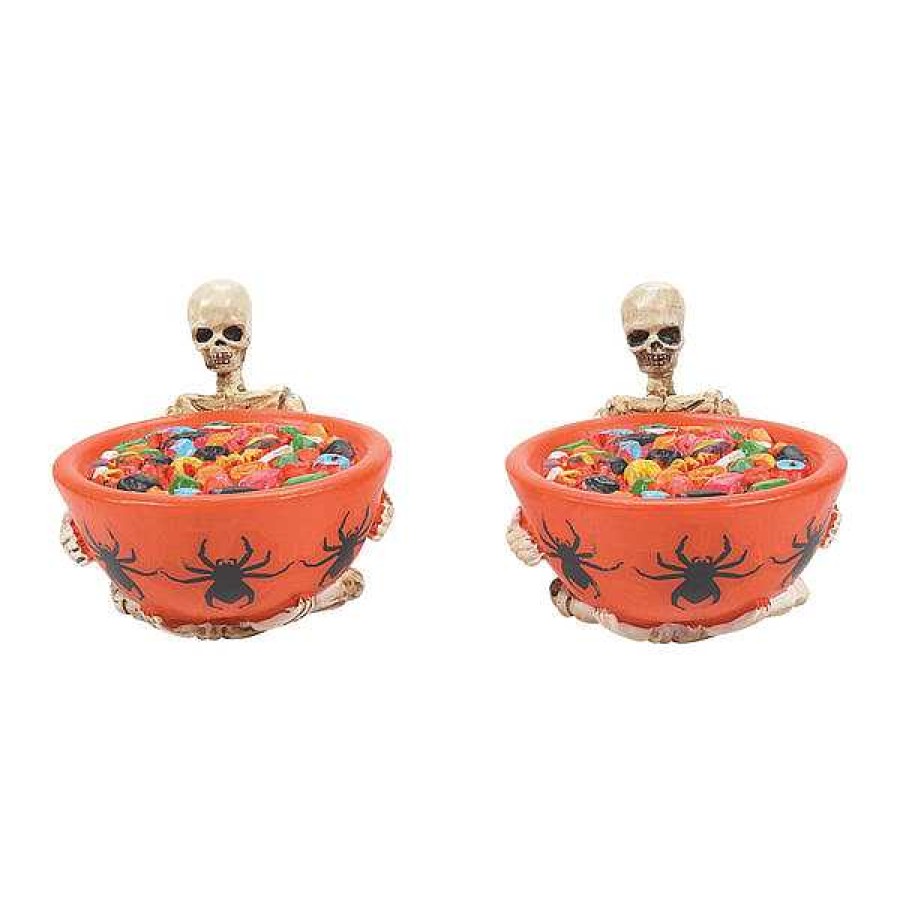 Department 56 Trick Or Dare Treat Bowls St/2 Village Halloween Accessories