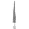 Department 56 Med. Silver Glitter Spike Tree Christmas Basics