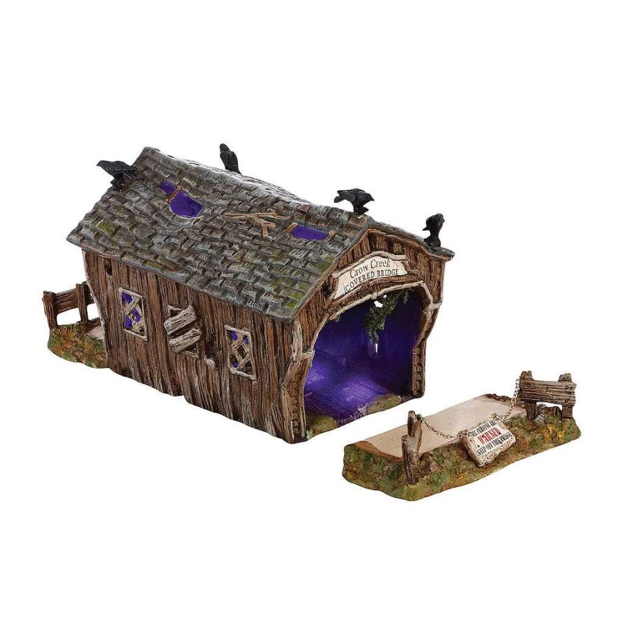 Department 56 Crow Creek Covered Bridge Village Halloween Accessories