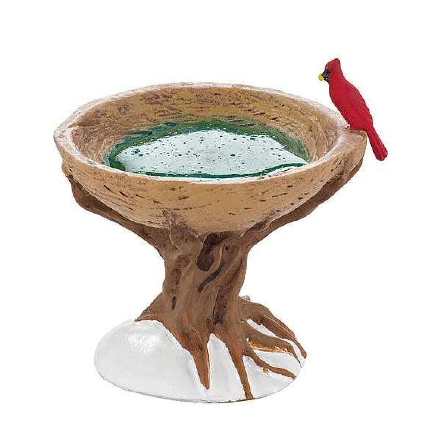 Department 56 Woodland Bird Bath Village Accessories