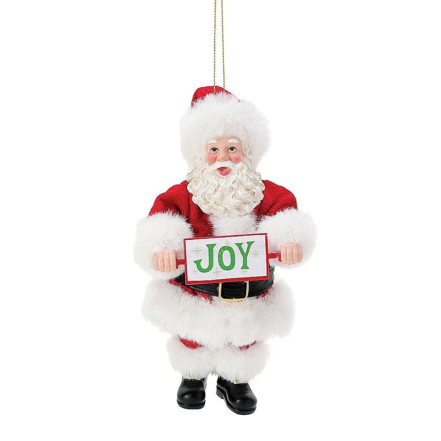 Department 56 Peace/Joy Flip Orn New Santas