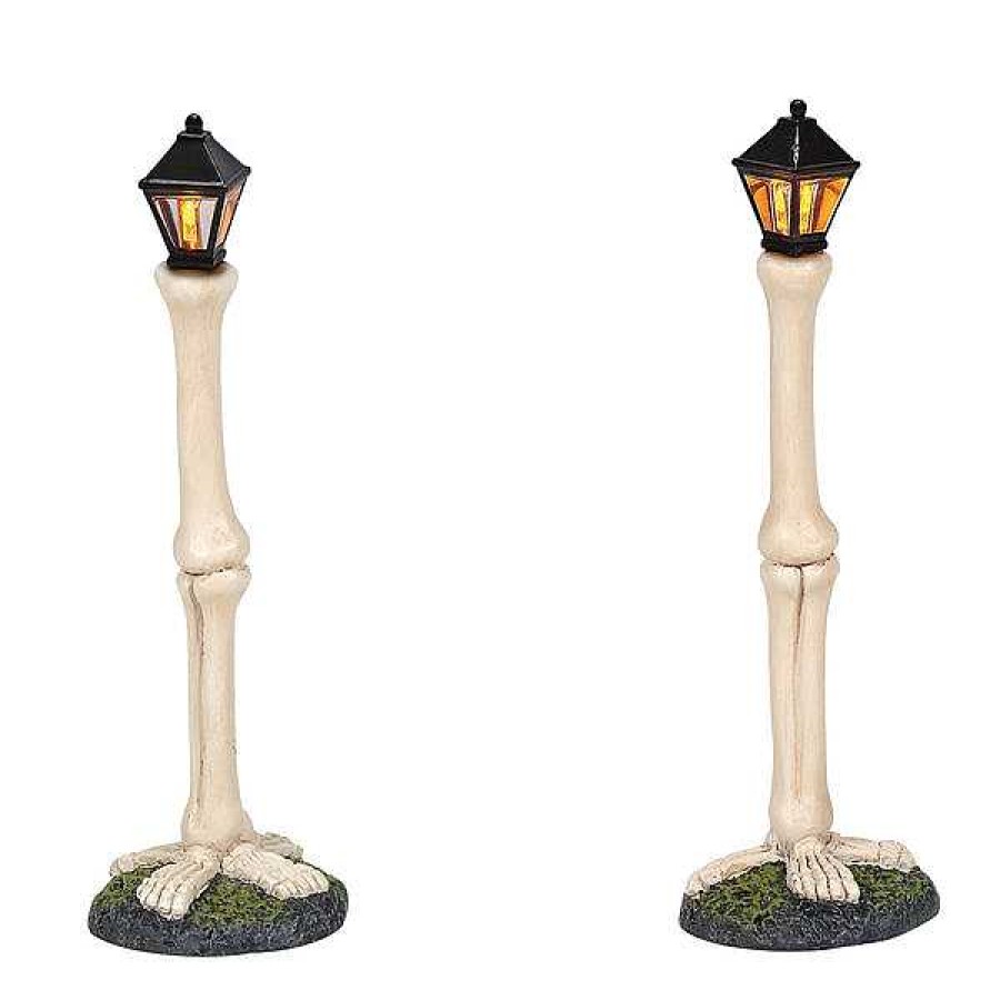 Department 56 Femur Bone Street Lights Village Halloween Accessories