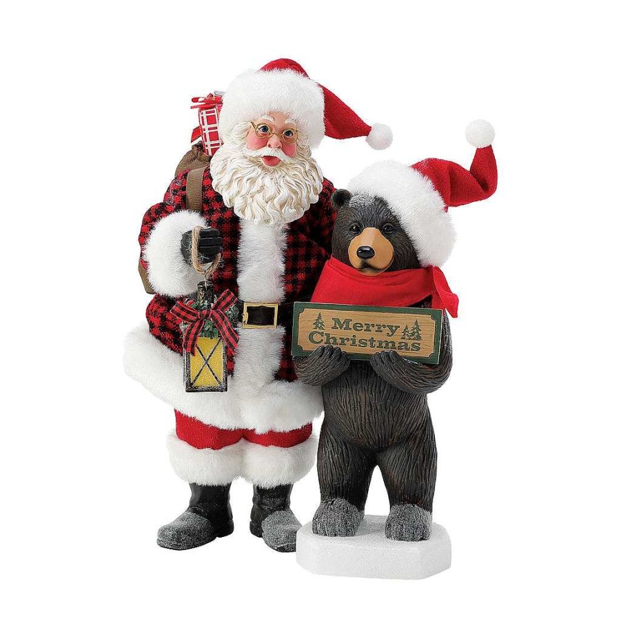 Department 56 Black Bear Lodge New Santas