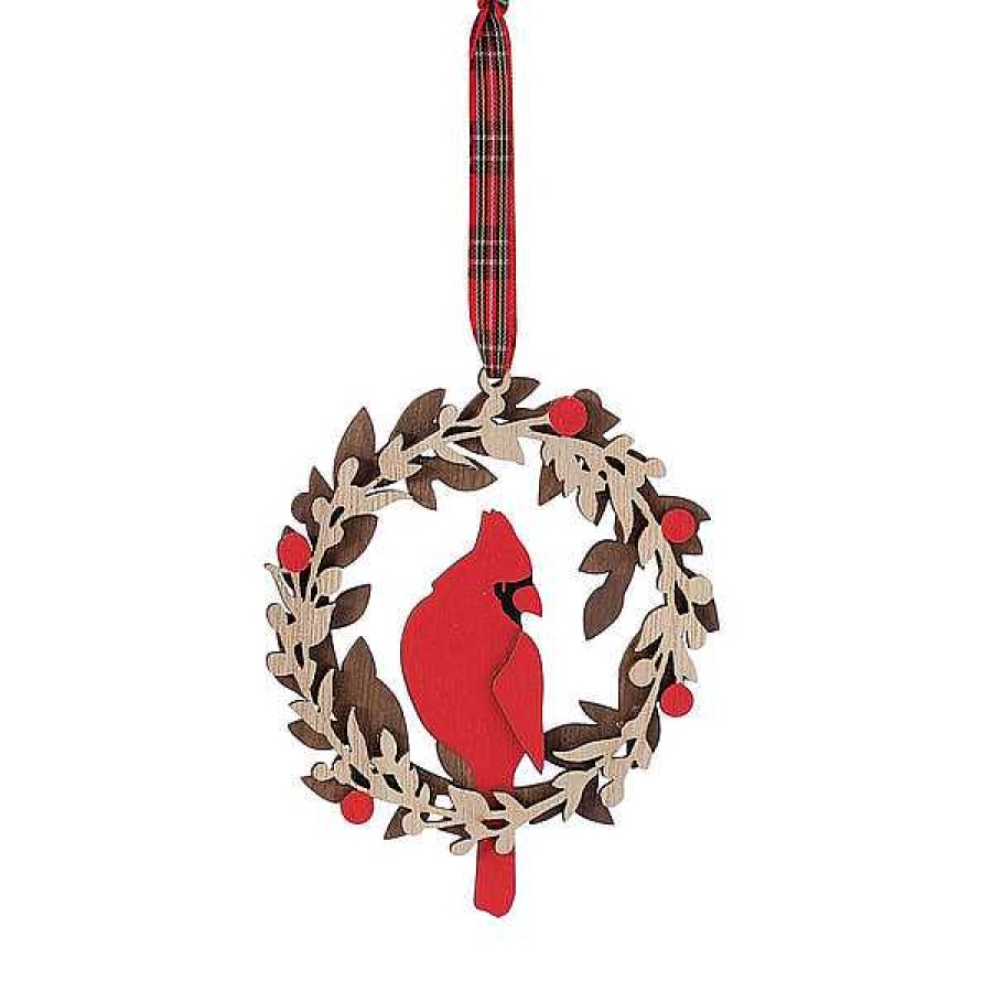 Department 56 Cardinal Wreath Orn Flourish