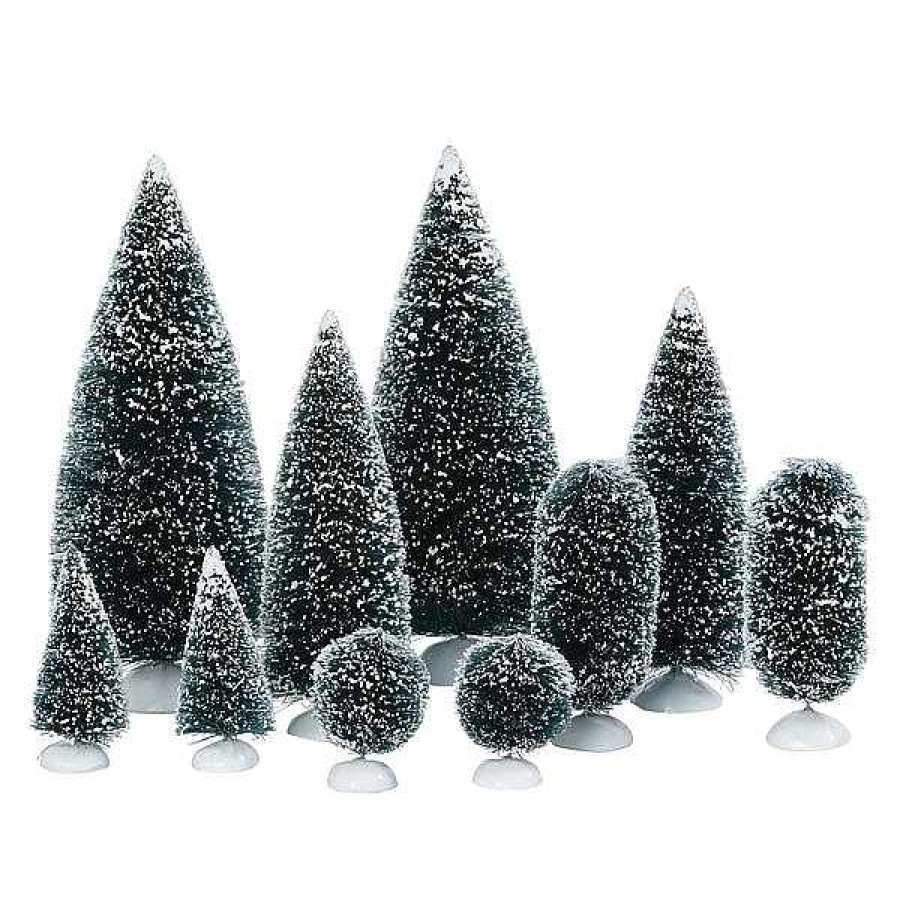 Department 56 Bag-O-Frosted Topiaries, Small Village Accessories