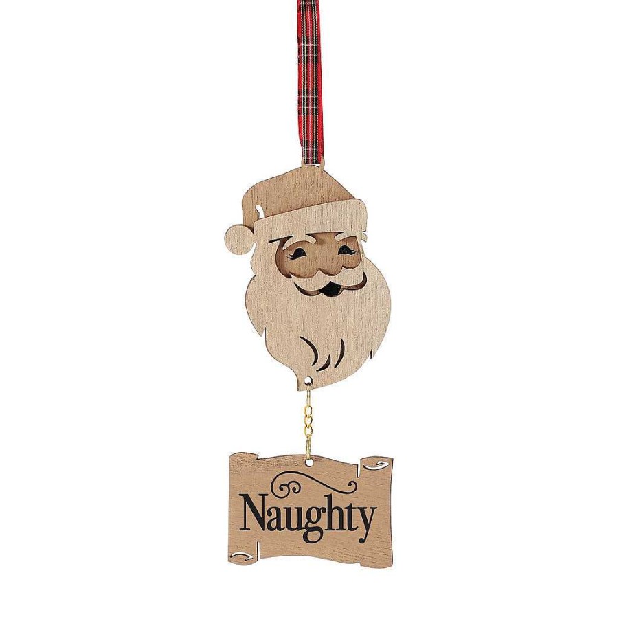 Department 56 Santa Naughty/Nice Orn Flourish