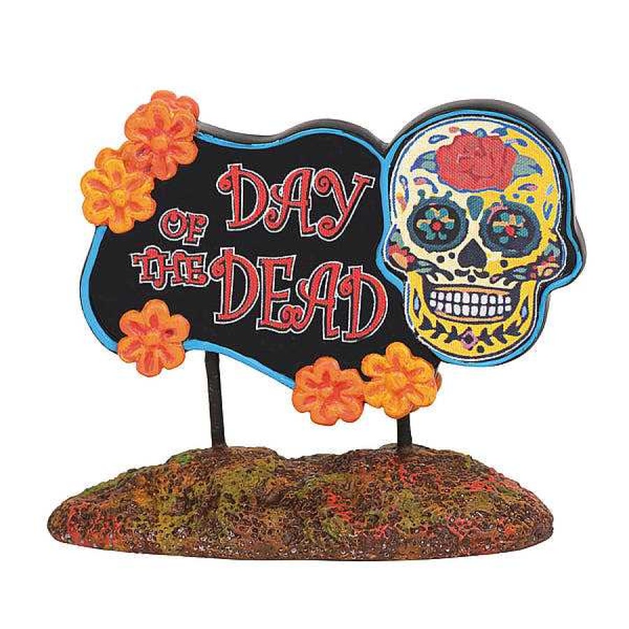 Department 56 Day Of The Dead Sign Village Halloween Accessories