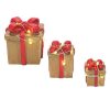 Department 56 Lit Festive Gift Box St/3 Village Accessories