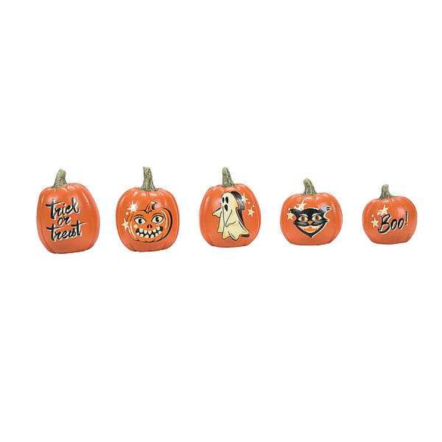 Department 56 Vintage Pumpkins St/5 Village Halloween Accessories