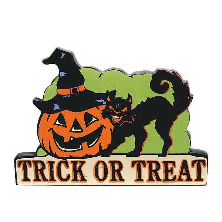 Department 56 Trick Or Treat Sign Village Halloween Accessories