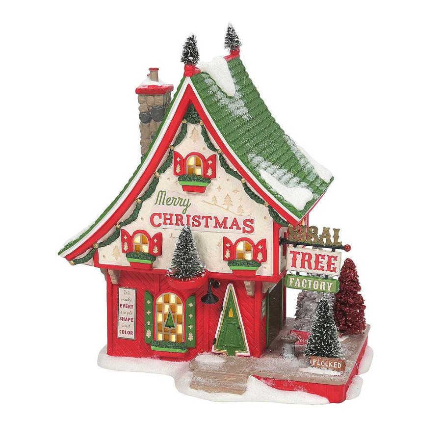 Department 56 North Pole Sisal Tree Factory North Pole Series