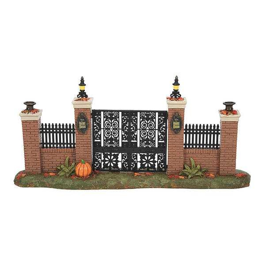 Department 56 Haunted Mansion Gate Snow Village Halloween