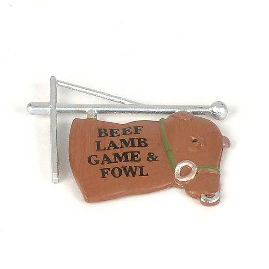 Department 56 Abel Beesley Butcher Beef, Lamb, Game, Fowl Hanging Sign Replacement Parts