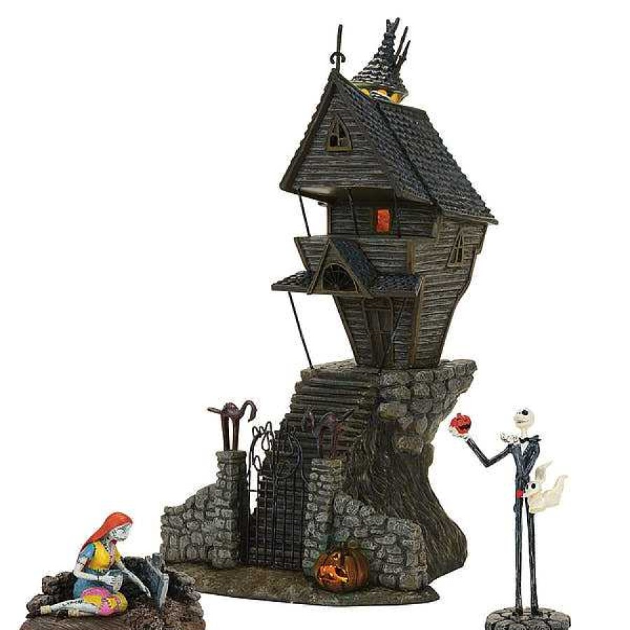 Department 56 Jack'S House With Jack & Sally Nightmare Before Christmas Village