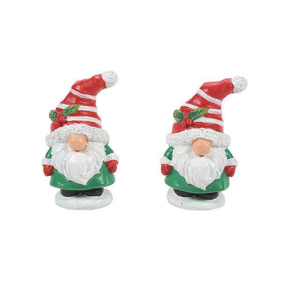 Department 56 Candy Cane Gnomes Set Of 2 Village Accessories