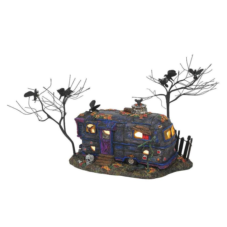 Department 56 Cackling Crow Caravan Snow Village Halloween