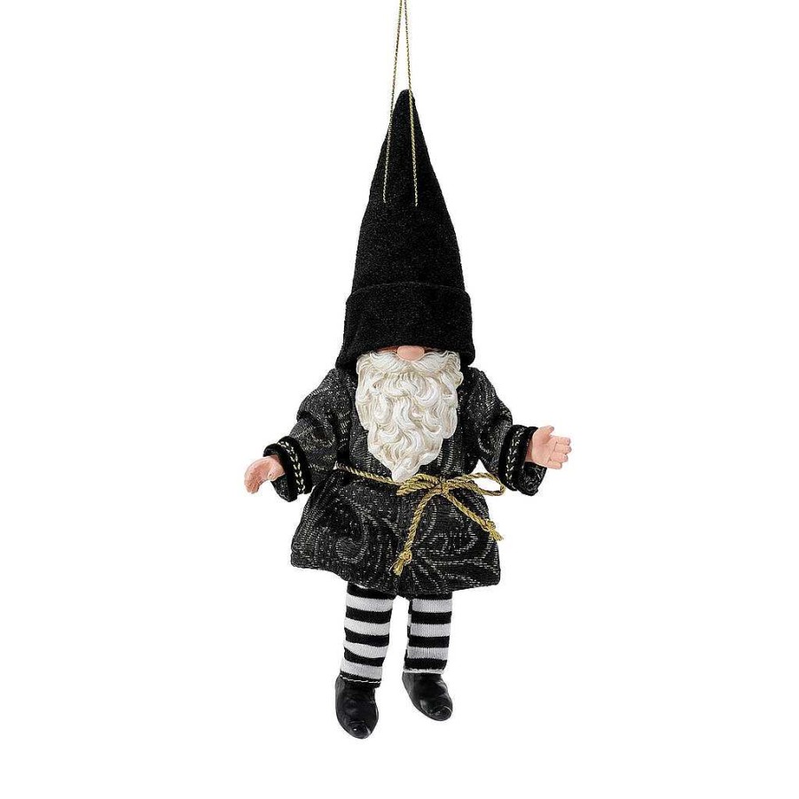 Department 56 Gnome Black And Gold Orn Sale