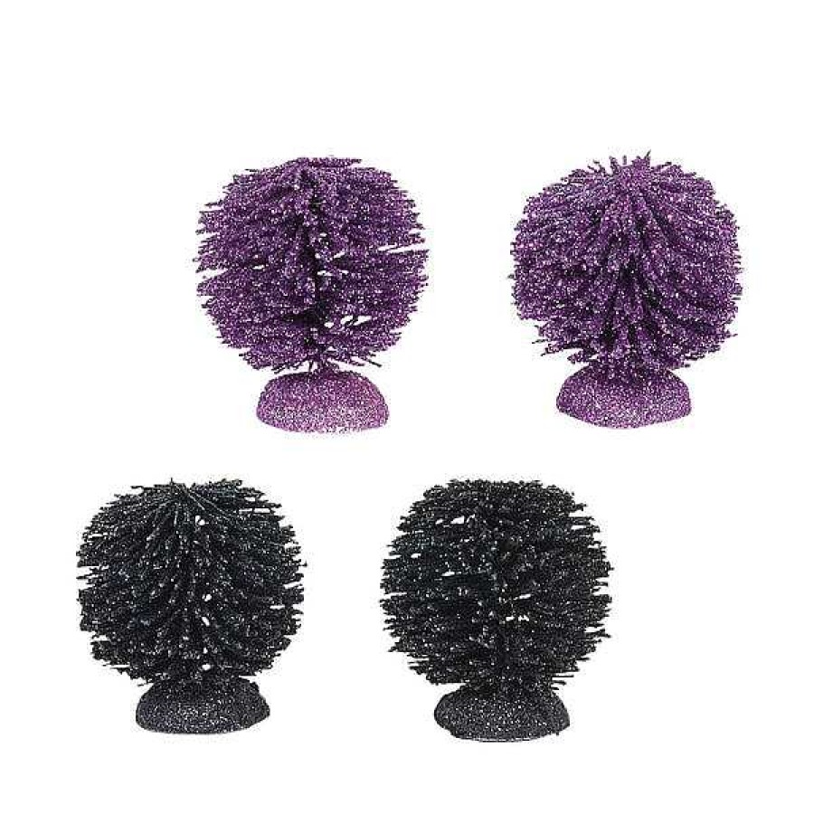 Department 56 Halloween Glittered Shrubs Village Halloween Accessories