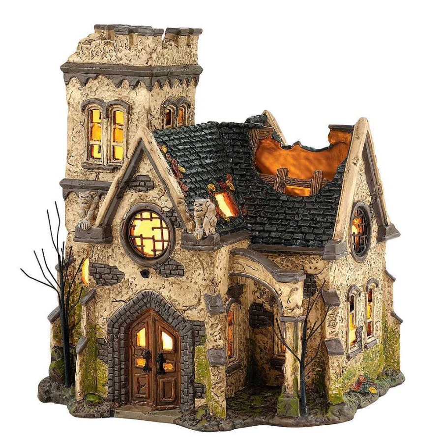 Department 56 The Haunted Church Snow Village Halloween